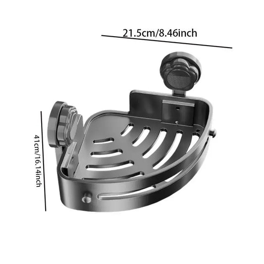 3-Pack Gun Abs Triangular Suction Cup Shower Caddy Corner Shelves