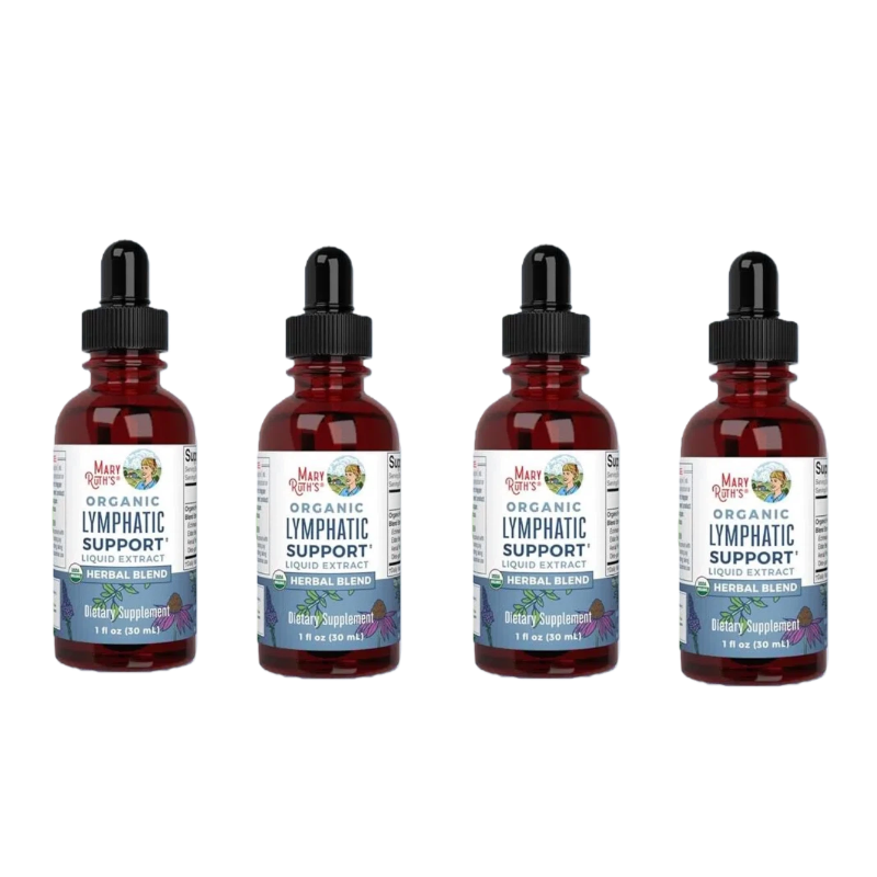 Organic Lymphatic Drainage Drops | Herbal Lymph Detox & Immune Support with Echinacea, Elderberry | Vegan, 30 ml