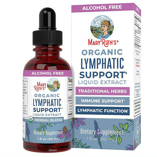 Organic  Lymphatic Drainage Drops | Herbal Lymph Detox & Immune Support with Echinacea, Elderberry | Vegan, 30 ml