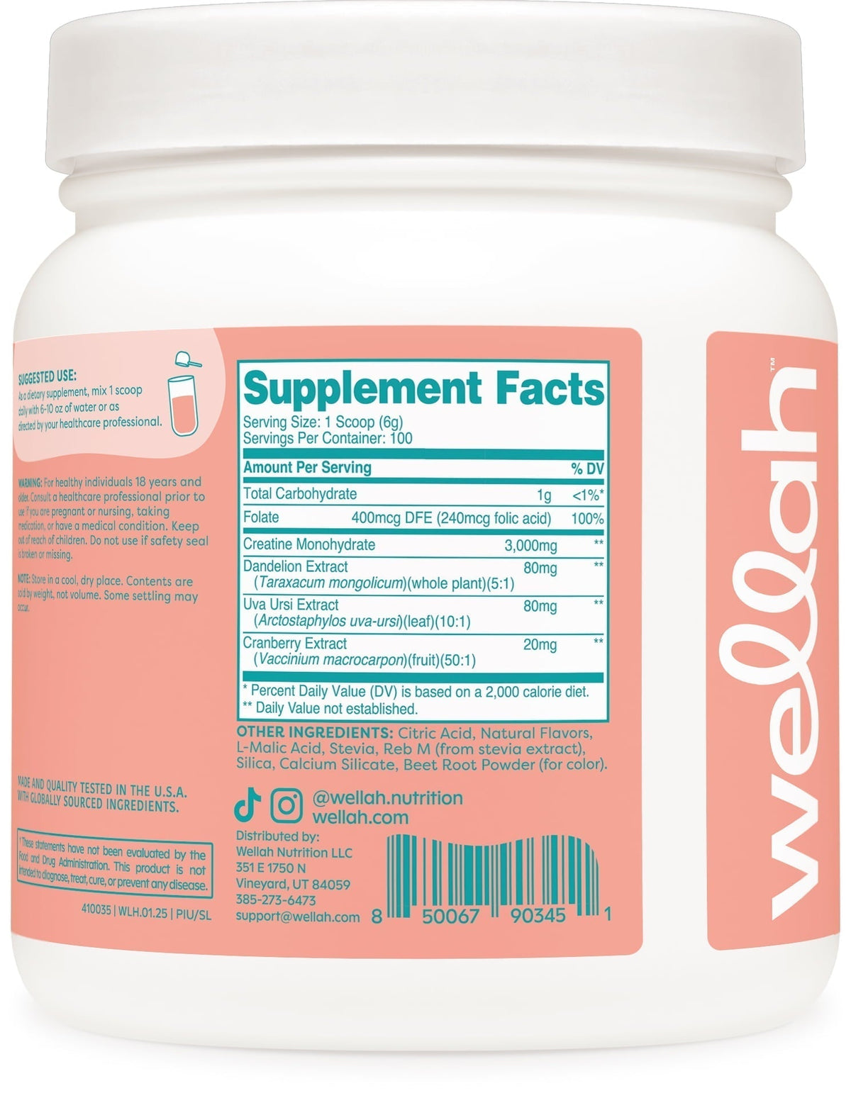 Pump-It-Up Creatine (50 Servings, Strawberry Lemonade) - Cranberry Extract