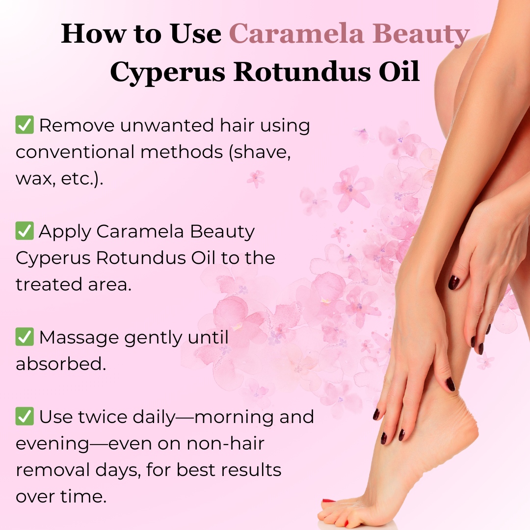 Cyperus Rotundus Oil - 60ml Natural Cyperus Rotundus Oil For Hair Removal, Moisturizing & Soothing Cyperus Oil For Reducing Body Hair Growth, Hair Removal Oil Ideal for All Skin Types