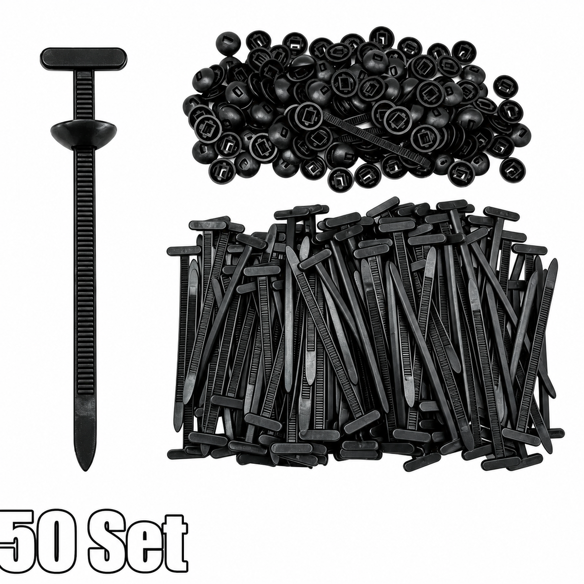 Heavy Duty 50pcs Nylon Universal Cable Tie Buckle  Self-Locking Free Ship