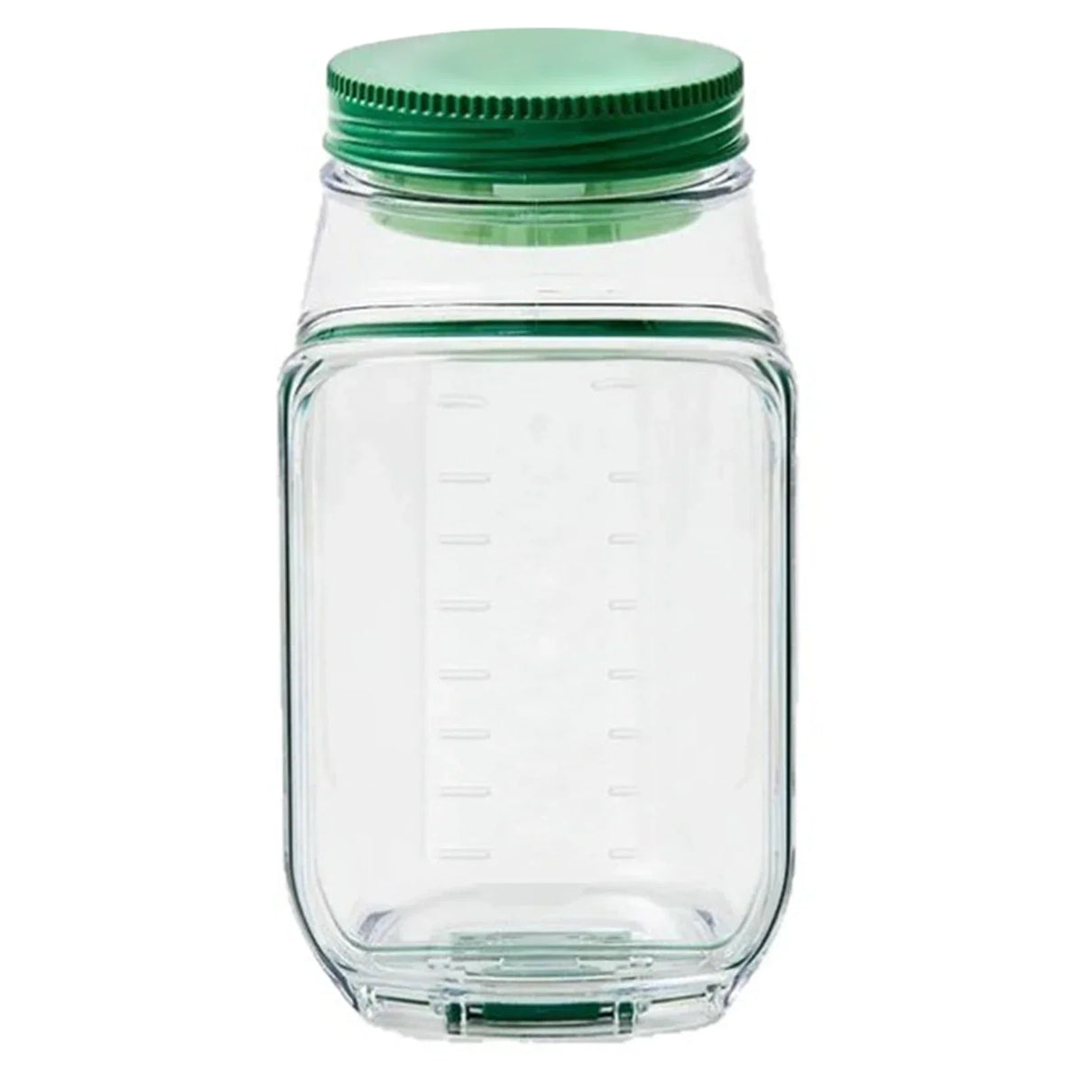 Leakproof Side-Opening Salad Jar with Dressing Cup – Portable Salad Pod Container with Green Lid for Meal Prep, Office, Travel & Picnics