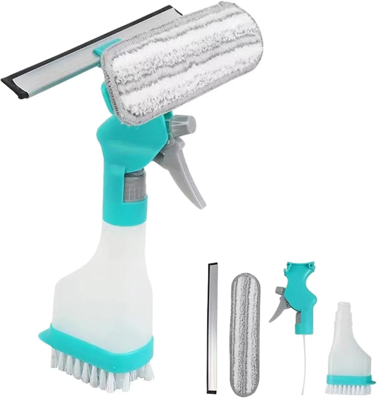 4 in 1 Window Cleaning Kit Professional Squeegee with Spray Bottle for Shower Mi