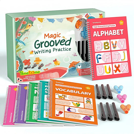 Magic Grooved Writing Practice Books for Kids 3-8 Reusable Copybooks